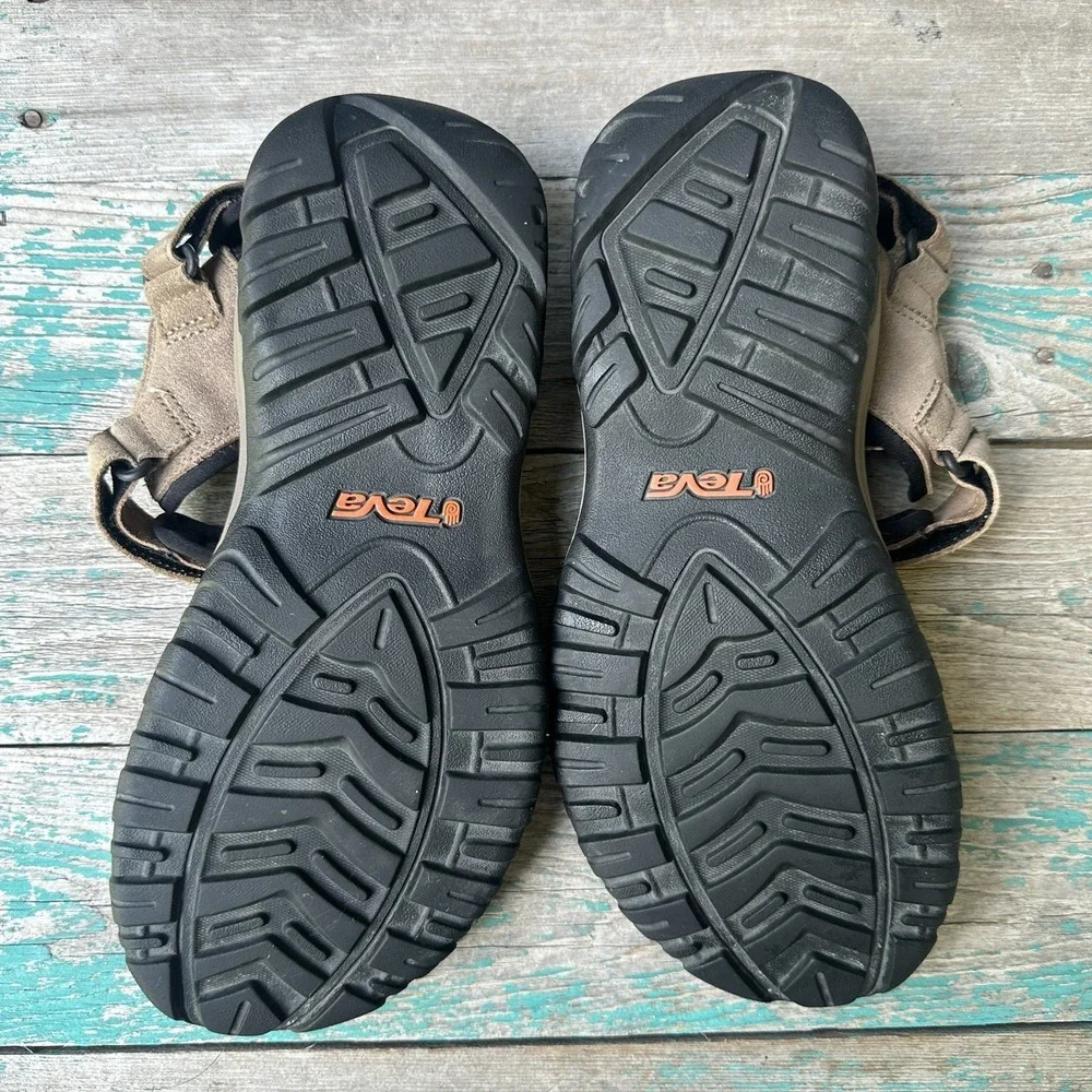 Teva Sport Sandals Men's Size 10 Brown Tan Adjustable Straps Outdoor Hiking Walk